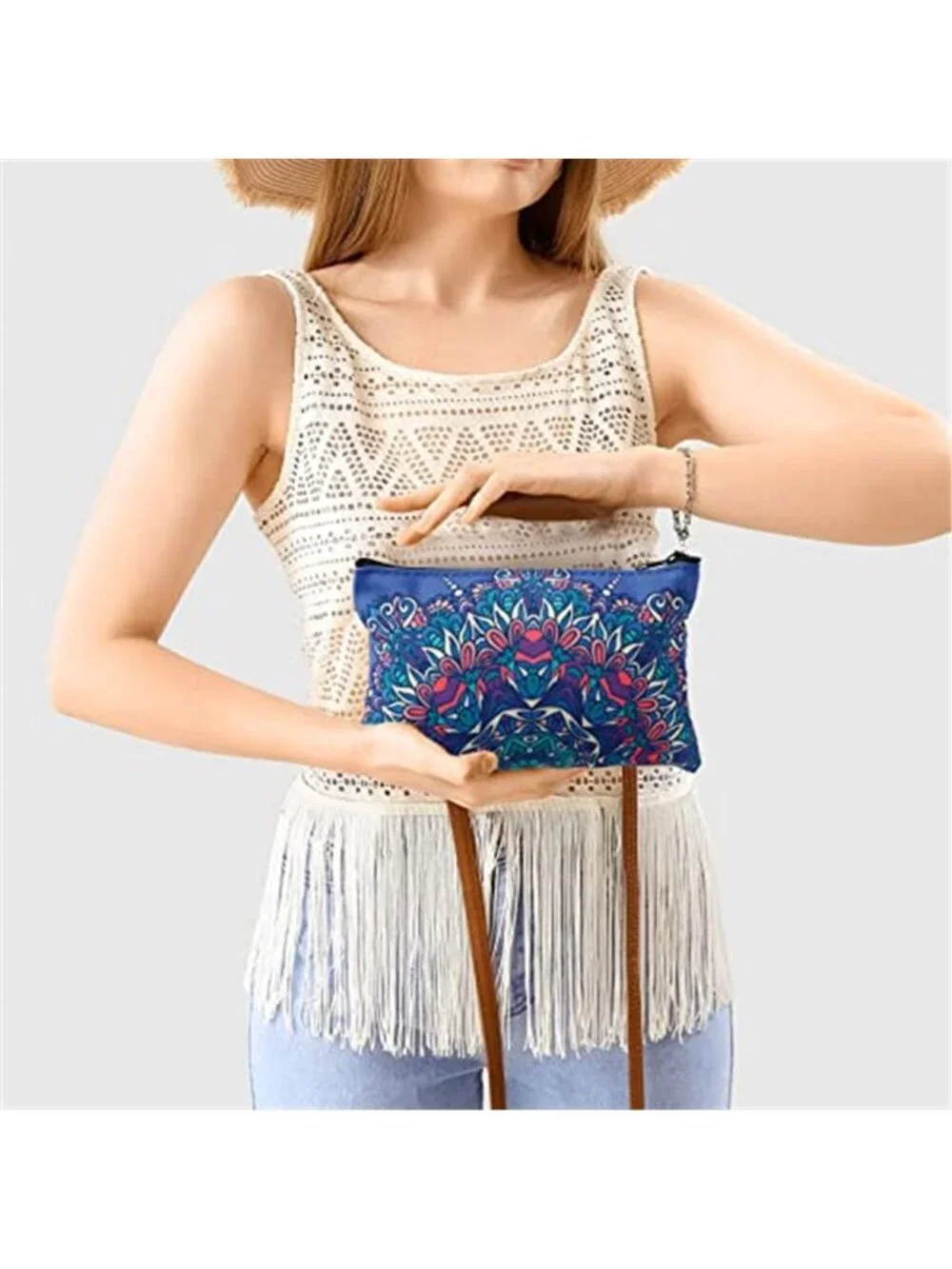 20 Pack Mandala Makeup Bags Cosmetic Pouch Travel Toiletry Organizer Zipper Bag